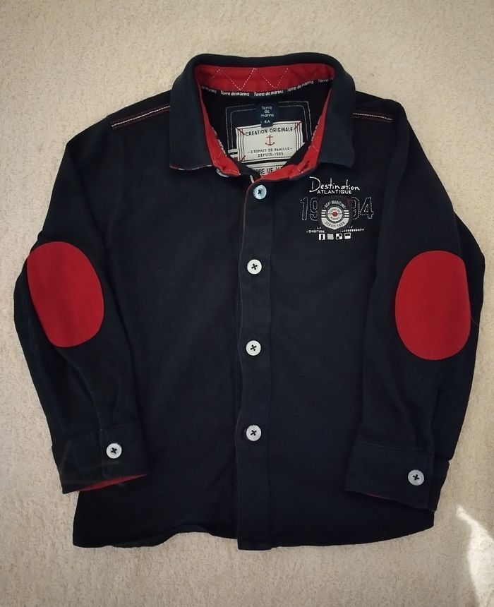 Chemise noire stylée Terre de Marins pour garçon de 3-4 ans - photo numéro 6