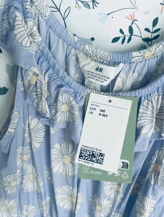 Jolie combi short été légère neuve étiquette 140cm - photo numéro 4