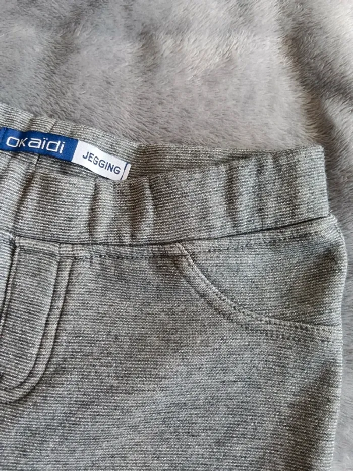 Jegging épais fils pailletés gris 10 ans Okaïdi - photo numéro 3