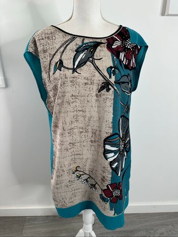 Robe à fleurs beige et bleu canard Trend by Captain Tortue T40 L