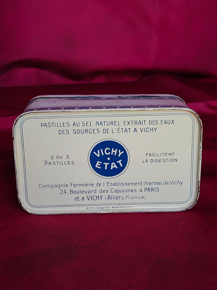 Ancienne boite de pastilles de vichy vide pour collectionneur (n°10) - photo numéro 2