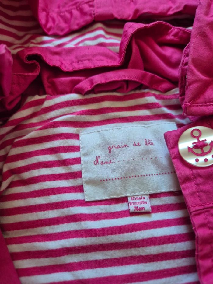 🌸 Veste légère rose – Grain de Blé – 12 mois - photo numéro 3