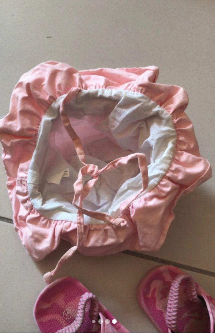 Lot chapeau de soleil et sandales 24 rose - photo numéro 3