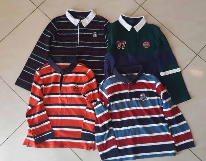 4 polos Sergent Major 7 ans 12€