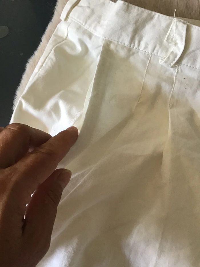 Short blanc taille 46 en coton 0723) - photo numéro 3