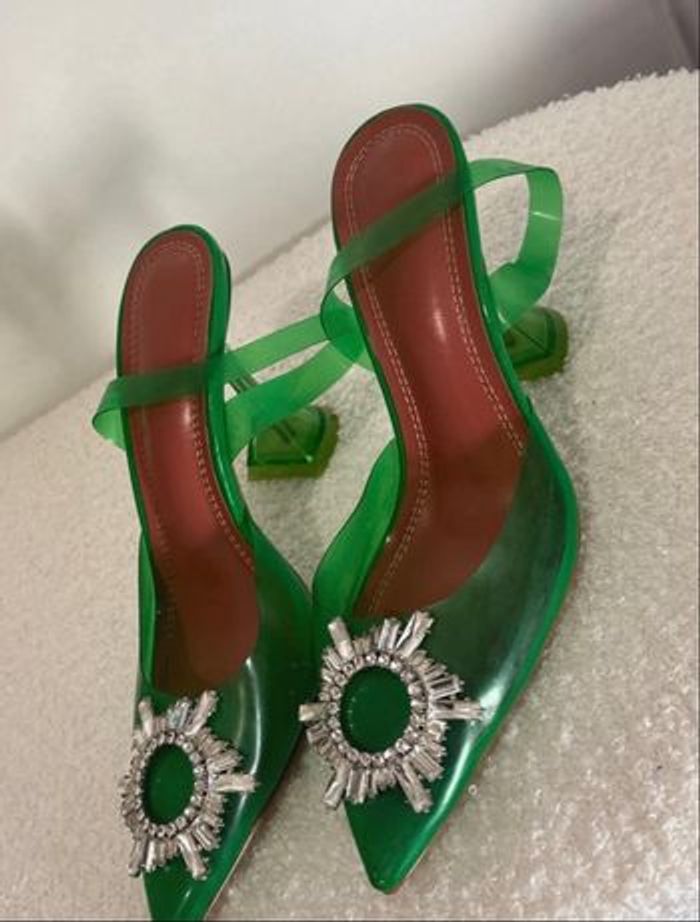 Escarpin avec boucle en cristal argenté - photo numéro 6