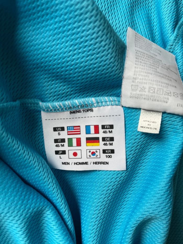T-shirt technique Focus AG2R la mondiale/M/bleu turquoise/bon état - photo numéro 7