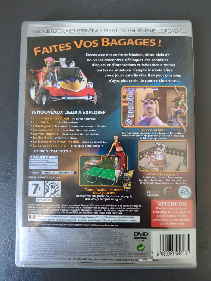 Boîtier Les sims, permis de sortir ps2 - photo numéro 3