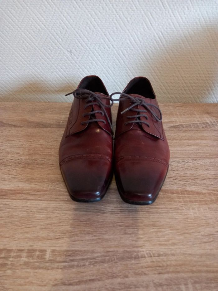 Derbies  marrons en cuir - photo numéro 2