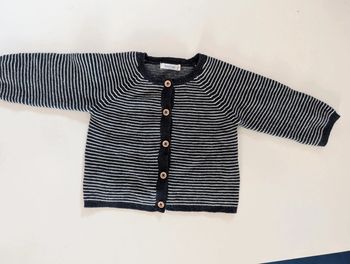 Gilet laine marinière Bout'chou mixte 3 mois