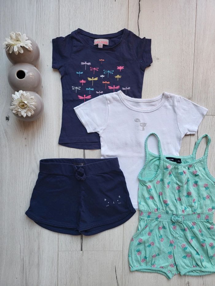 Ensemble 4 pièces estival fille 2ans
