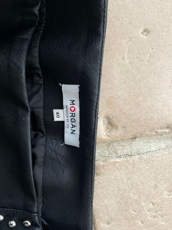 Jupe Cuir synthétique Morgan très peu portée - photo numéro 2