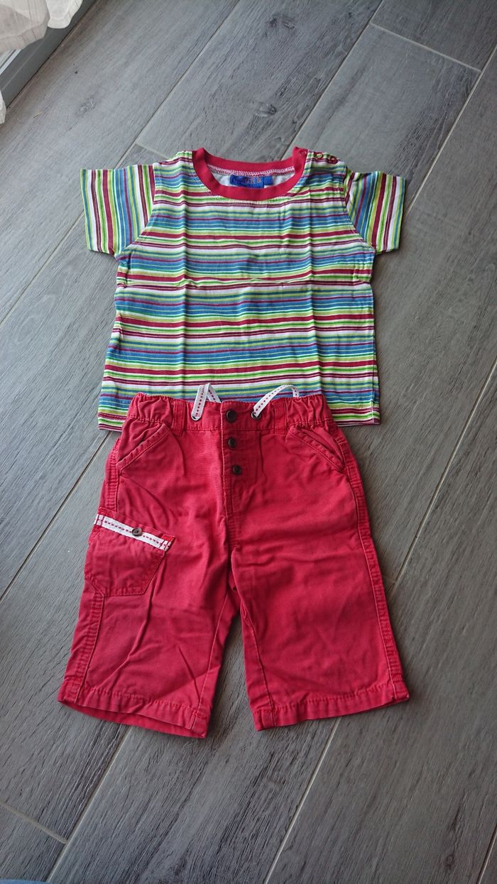 E nsemble short +tee shirt, 18 mois