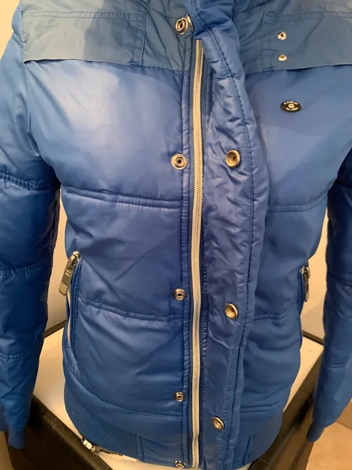 Doudoune bleu roi G-star taille 36 - photo numéro 3