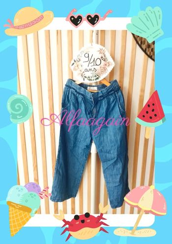 Pantalon fluide Jean 9/10ans zara