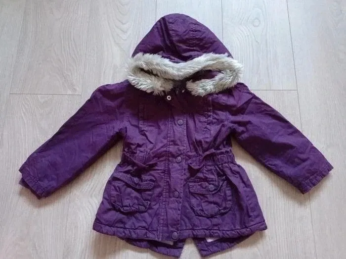 Manteau parka fille violet Kimbaloo 36 mois