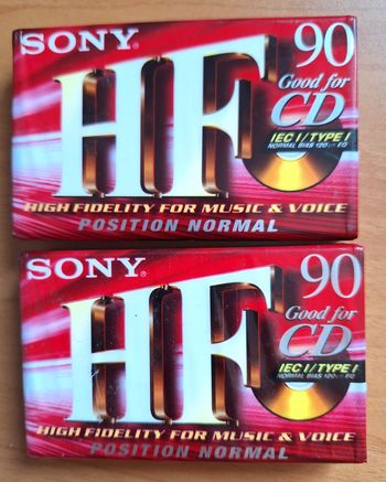 2 CASSETTES AUDIO NEUVES SONY 90 MN