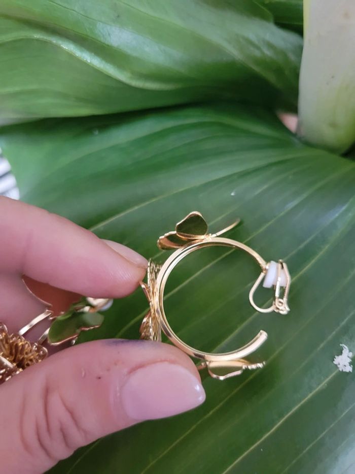 Clips creoles papillons gold - photo numéro 4