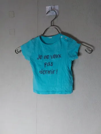 Tee-shirt bleu clair manche courte