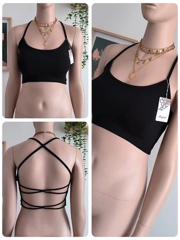 Brassière Sport Stretch Noir – Dos Croisé Sublime – Taille L