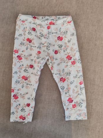 Pantalon bébé fille 1 ans motif fleur