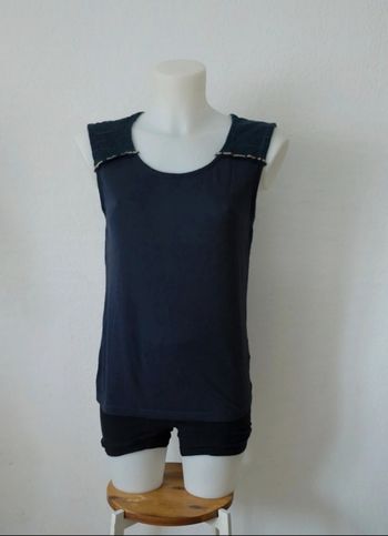 Débardeur marine pour femme taille M