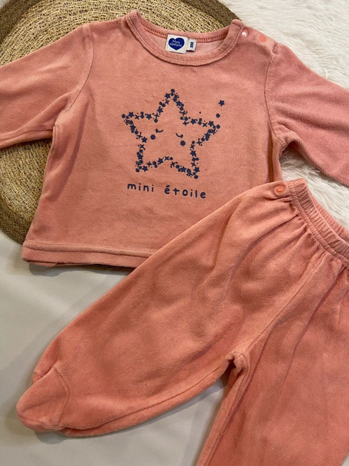 Pyjama deux pièce fille étoile pression au pantalon et haut - photo numéro 3