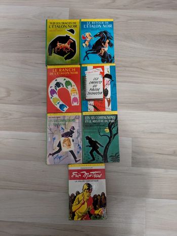 Lot de 7 livres bibliothèque verte