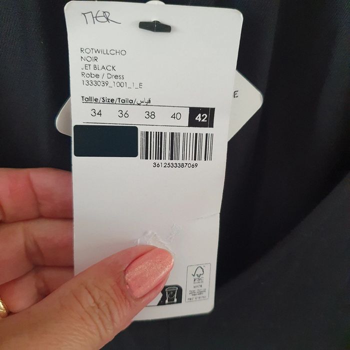 Magnifique Robe tunique noire col en V Taille 42 Cache-cache - photo numéro 3