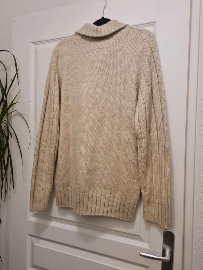 Pull torsades Celio beige - photo numéro 4