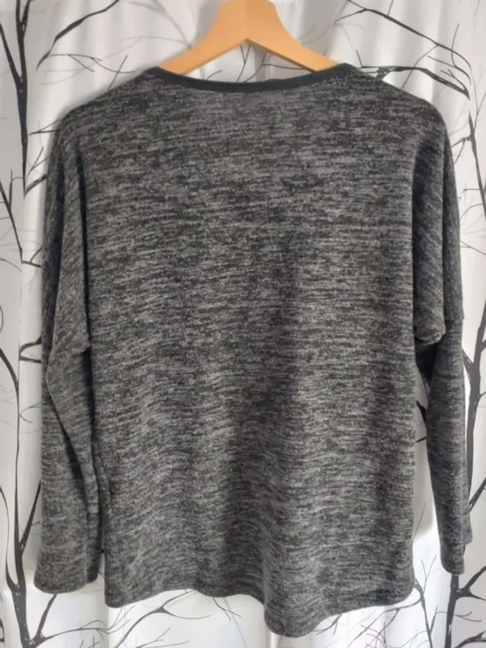 Pull fin manches longues femme gris chiné NY City of Dreams - photo numéro 6