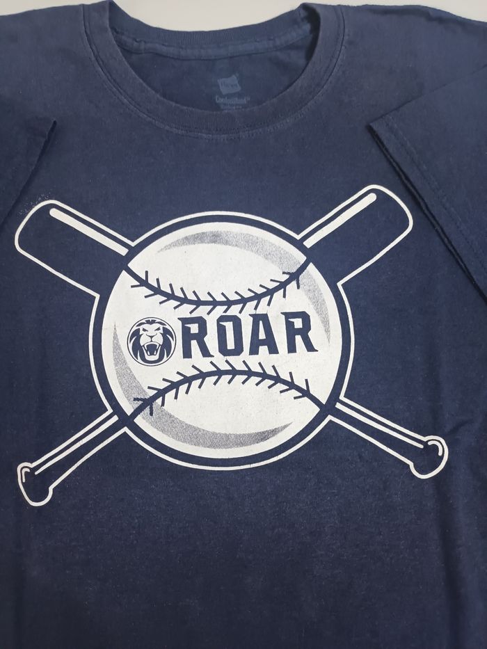 Tee-shirt vintage baseball ROAR couleur bleu taille M - photo numéro 3