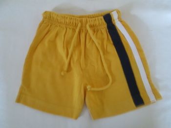 Short jaune rayures