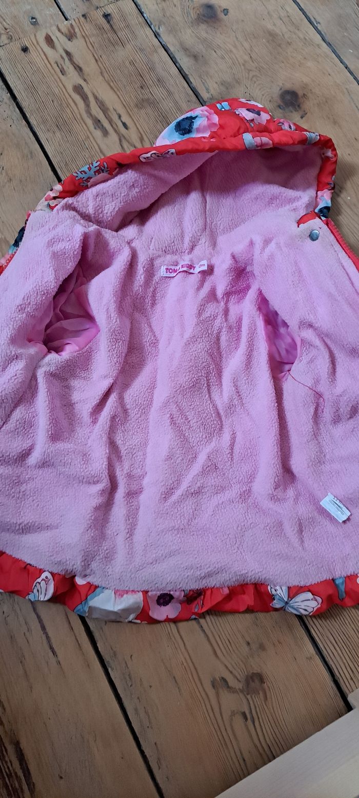 Manteau chaud  fleuri 12 mois - photo numéro 3