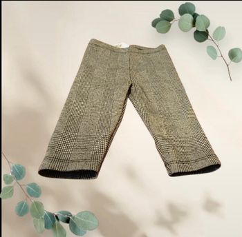 Pantalon Bébé Fille 6 Mois - Motif Prince de Galles Gris - Confortable et Tendance
