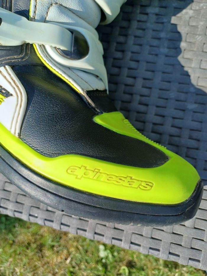 Bottes Motocross Alpinestars Tech 3S - noir/blanc/jaune fluo - photo numéro 7