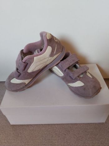 Baskets blanches et parme fille T.29 - Kalenji