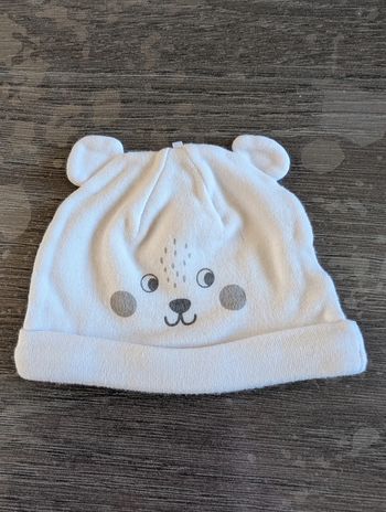 Bonnet bébé mixte ourson