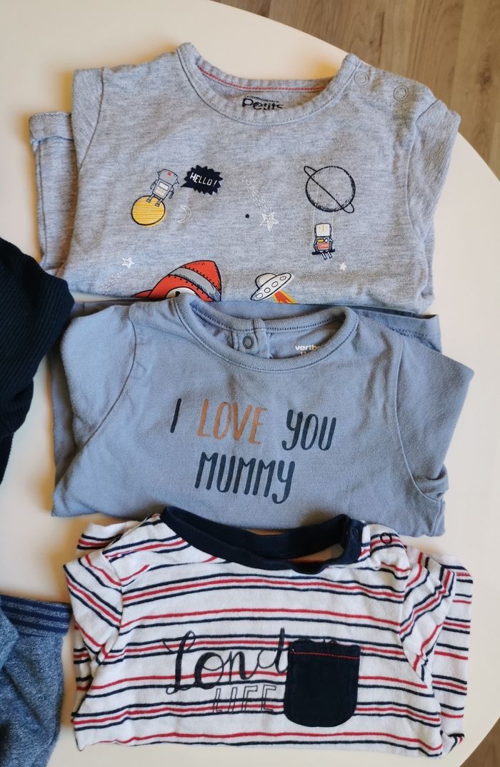 Lot bodys tee shirts gilets 12 mois - photo numéro 3