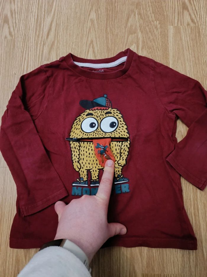 T-shirt ML monstre outils 4 ans - photo numéro 2