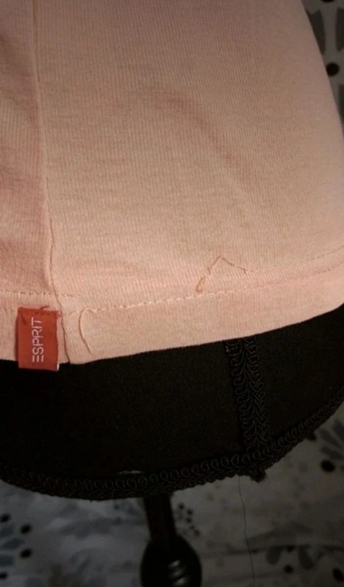 T.shirt manches courtes Esprit abricot taille 36 - photo numéro 8