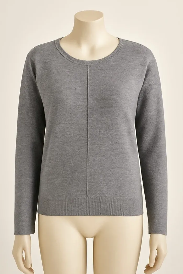 👚 Haut gris chiné Yessica – Taille 46/48 – Confort & simplicité