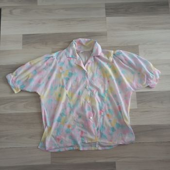 Chemise femme multicolore à manches courtes taille 38