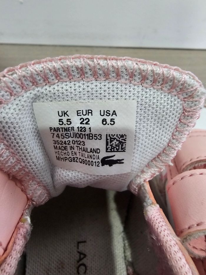 Basket  lacoste rose - photo numéro 4