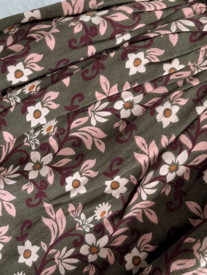 Jupe plissée vert motif floral - 3A - Tape à l'oeil - photo numéro 3