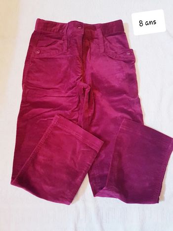 Pantalon velour clayeux 8 ans