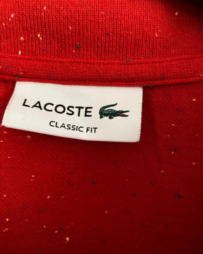 Sweat shirt rouge foncé marque Lacoste - photo numéro 4