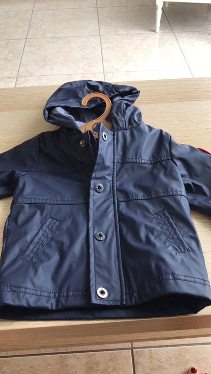 Imperméable marine grain de blé