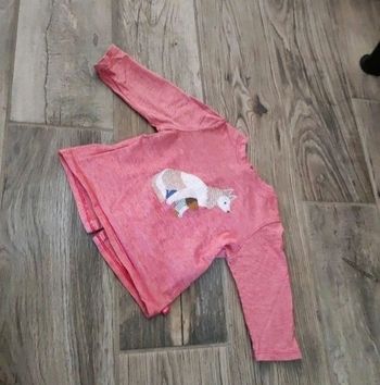 T-shirt Loup rouge 6 mois Obaïbi