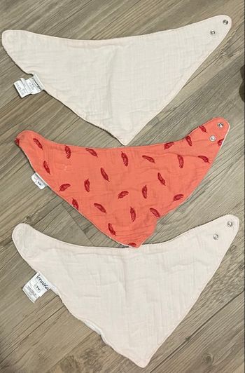 Lot de 3 bavoirs bandana 